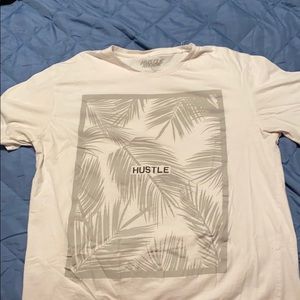 Hustle white t shirt